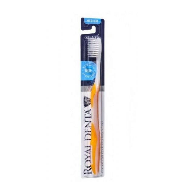 ROYAL DENTA Silver Medium Dantų šepetėlis su sidabru