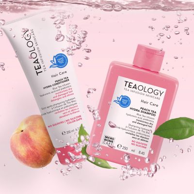 TEAOLOGY Peach Tea Hydra Shampoo Intensyviai drėkinantis ir atkuriamasis šampūnas