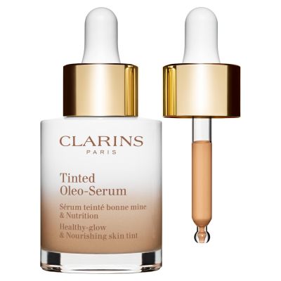 CLARINS Tinted Oleo-Serum Ypač lengvos tekstūros, sveiko žvilgesio suteikianti pudra su serumu