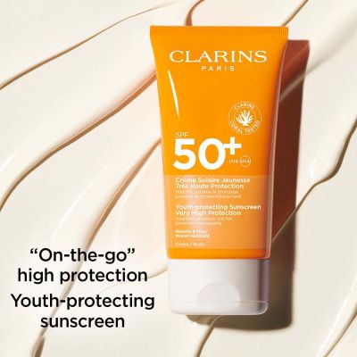 CLARINS Youth-protecting Sunscreen SPF50+ Apsauginis kremas nuo saulės
