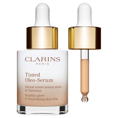 CLARINS Tinted Oleo-Serum Ypač lengvos tekstūros, sveiko žvilgesio suteikianti pudra su serumu