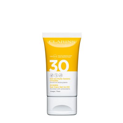 CLARINS Invisible Sun Care Gel-to-Oil For Face SPF 30 Apsauginis gelis nuo saulės veidui