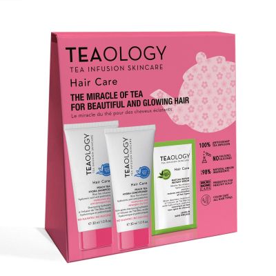 TEAOLOGY Peach Tea Hair Care Kit Plaukų priežiūros rinkinys