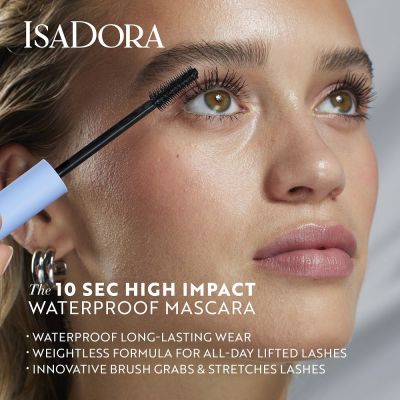 ISADORA The 10 Sec High Impact WP Tankinamasis vandeniui atsparus blakstienų tušas